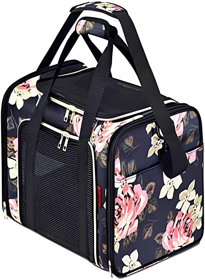 KIKA Pets Goldfinch Cat Bag Carrier | Small Dog Puppy Bag Carrier | Airline Dimension Approved Akasa - Medium Size (18 x 9.8 x 9.9 inches), French Peony Print - Image 1